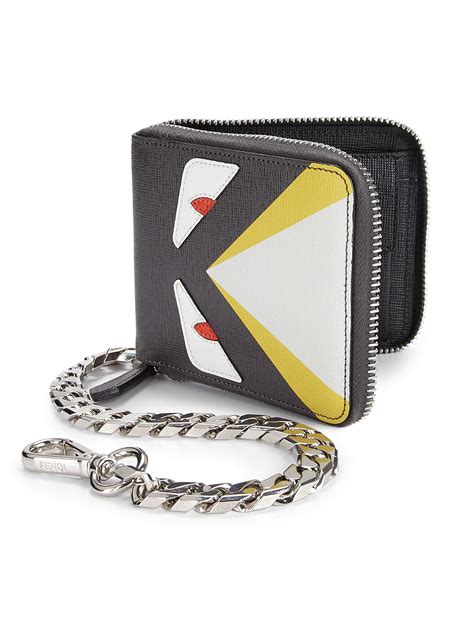 mens fendi wallet sale|fendi zipper wallet.